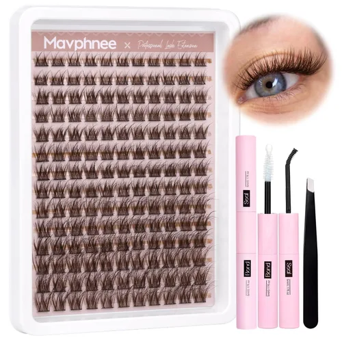 Miniatura 19 de Extensiones de pestañas en racimo naturales DIY, extensiones de pestañas en racimo con curva C, extensiones de pestañas en racimo para ojo de gato