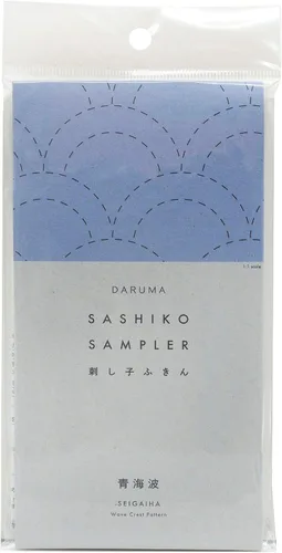 Miniatura 8 de DARUMA Sashiko Sampler - Tela original color azul marino (ángulo recto conectado)