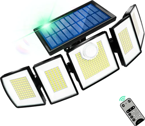 Miniatura 14 de MDCMDCM Luces solares de movimiento para exteriores, con cable de 16.4 pies, luces LED de seguridad de 3000 lm para exteriores del atardecer al
