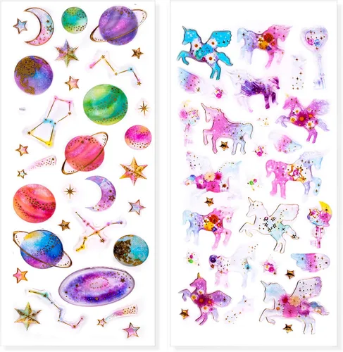 Miniatura 5 de Lindas calcomanías para manualidades, purpurina estética, resistente al desgarro, calcomanías impermeables para laptop, botella de agua, Clásico