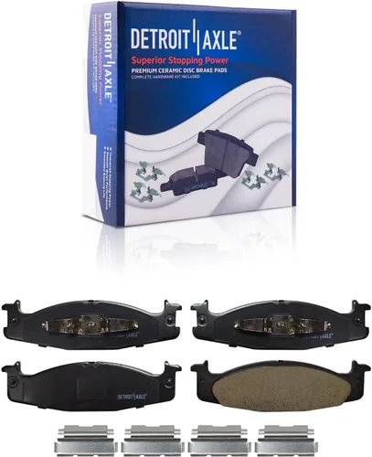 Miniatura 27 de Detroit Axle - Kit de freno trasero para Chrysler Town & Country Dodge Grand Caravan VW Routan, repuesto de pastillas de freno de cerámica