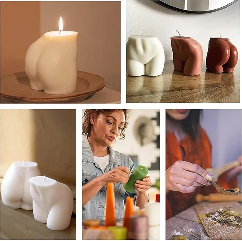 Miniatura 4 de Molde de cuerpo de silicona sexy con curvas a tope para mujer, molde 3D, molde inferior femenino para colgante de resina, vela de tallado de yeso