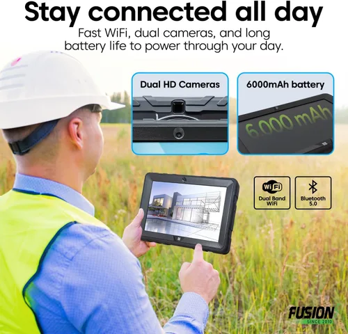 Miniatura 8 de Fusion5 Tablet PC profesional resistente con Windows 11 de 10.1 pulgadas, 12 GB de RAM, SSD de 256 GB, Intel de 13ª generación, tableta Full HD