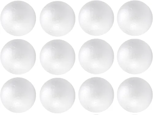 Miniatura 11 de Crafjie Bolas de espuma para manualidades de 3 pulgadas de diámetro, paquete de 15 bolas de espuma de poliestireno suave, para decoración del hogar