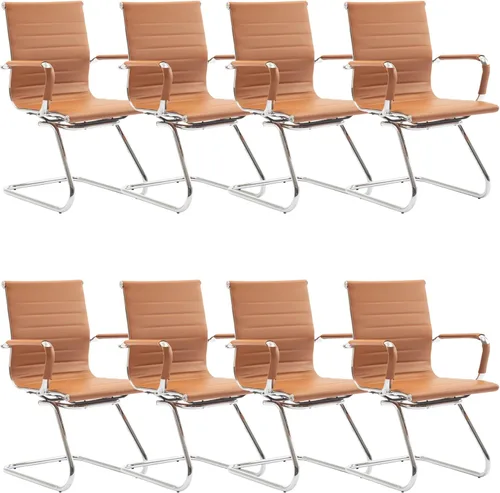 Miniatura 37 de Juego de 2 sillas de sala de conferencias, sillas de sala de espera con brazos, sillas de recepción de piel sintética sin ruedas, sillas