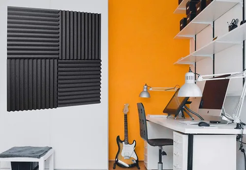 Miniatura 6 de Paneles de espuma acústica de 24 x 24 pulgadas, paquete de 12, 48 pies cuadrados, utilizados para reducción de sonido de estudio de grabación