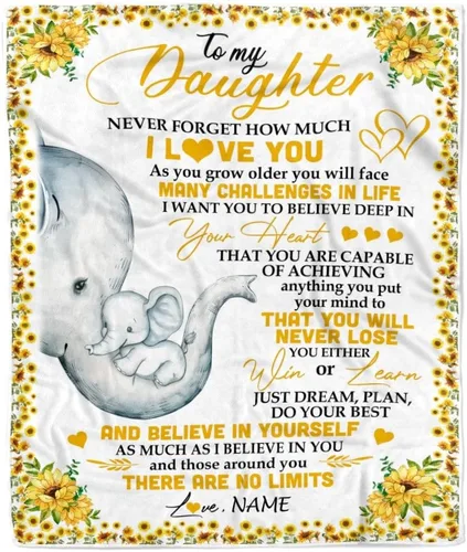 Miniatura 29 de Manta personalizada con texto en inglés «To My Daughter from Mom Dad Give You A Big Love Hug Butterfly Daughter Birthday»