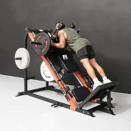 Miniatura 8 de RitFit Máquina de sentadillas 3 en 1 para gimnasio en casa, capacidad de 1500 libras, diseño compacto que ahorra espacio con múltiples ángulos