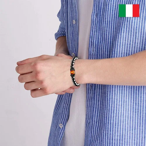 Miniatura 3 de SOOWOOT 3 pulseras de protección, 0.315 in, piedra natural, ojo de tigre, hematita, pulseras de cuentas para hombres y mujeres