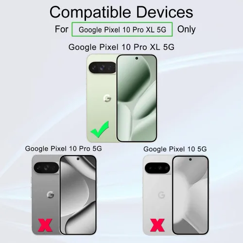 Miniatura 2 de Ibywind Protector de pantalla para Google Pixel 10 Pro XL 5G de 6.8 pulgadas (paquete de 2), vidrio templado de dureza 9H, con 1 protector de lente
