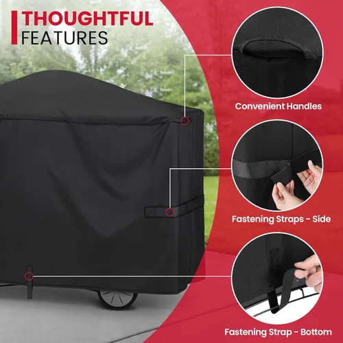 Miniatura 5 de Unicook Funda para parrilla compatible con Weber Q2000 Q300 Q3000 Q3200 Series con carro, en comparación con Weber 7112, resistente al agua