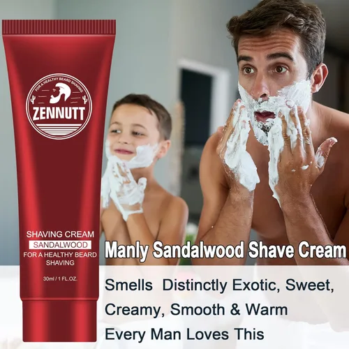 Miniatura 5 de Crema de afeitar para hombre, 8 piezas, juego de regalo de crema de afeitado de viaje, kit de crema de afeitar de lujo para hombre, regalo único