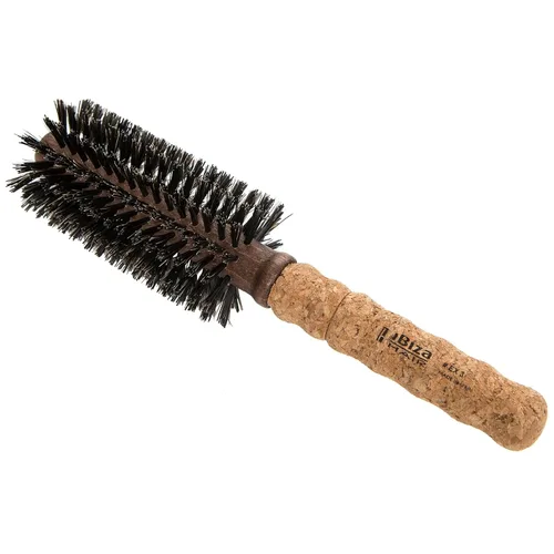 Miniatura 10 de Ibiza Hair Cepillo redondo de cerdas de jabalí (EX5-3.150 in) Ligero con cerdas reforzadas y mango de corcho Ideal para rizos sueltos y gran