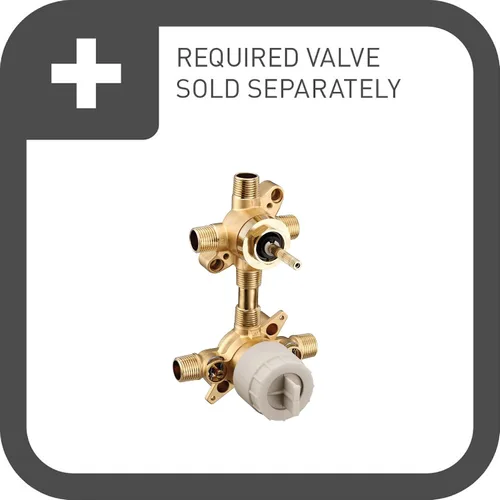 Miniatura 3 de Moen UT3322BN Belfield M-CORE Serie 3 - Moldura de ducha con 2 manijas con válvula de transferencia integrada, requiere válvula, níquel cepillado
