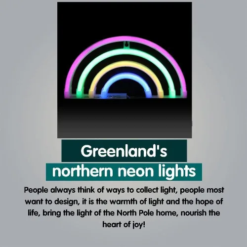 Miniatura 7 de Nordstylee Letreros de luz neón de arcoíris, luces LED de noche de arco iris para decoración de regalo de niños, pared, fiesta de cumpleaños