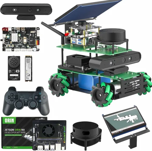 Miniatura 14 de Yahboom Robot AI Python Programa ROS2 Robot con RPi 5 8GB Powered Robot Educativo AI Módulo de voz Mapeo Navegación 360° Movimiento