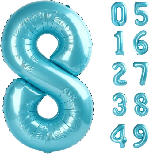 Miniatura 99 de Globo de cumpleaños número 4 dorado de 40 pulgadas, globos gigantes del número cuatro 14 24 34 40 44 2024, globos grandes de lámina de mylar para Oro