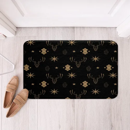 Miniatura 25 de Feelyou Aztec Bathroom Rugs Aztec Southwestern Printed Bath Mats for Bathroom Bohemian Bath Rugs for Shower Tub Cowboy Cowgirl Bathroom Accossories