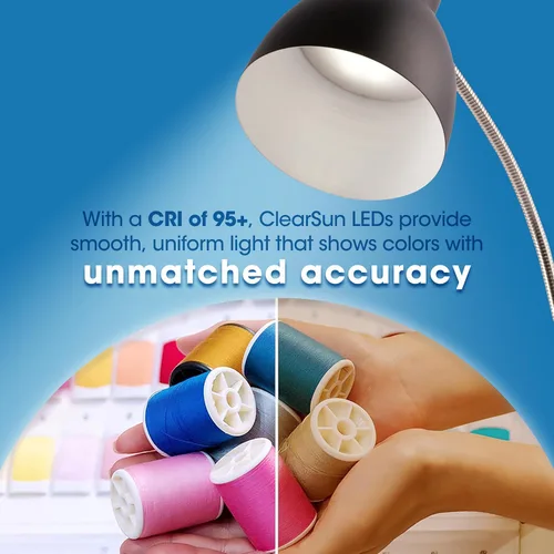 Miniatura 6 de OttLite Lámpara de escritorio LED ajustable con puerto USB de 2.1 A - Portátil, ajustable, luz de escritorio 3 modos de temperatura de color Los