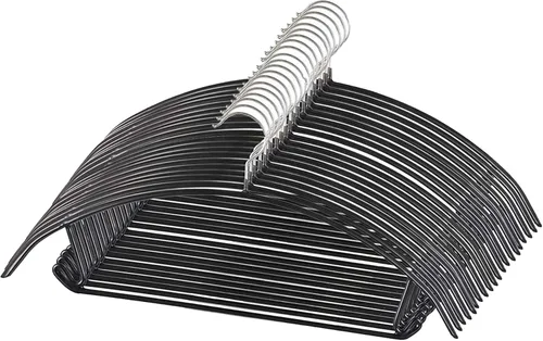 Miniatura 11 de Paquete de 20 perchas doradas – Perchas delgadas antideslizantes resistentes para chaquetas y camisetas – Ahorro de espacio (blanco)