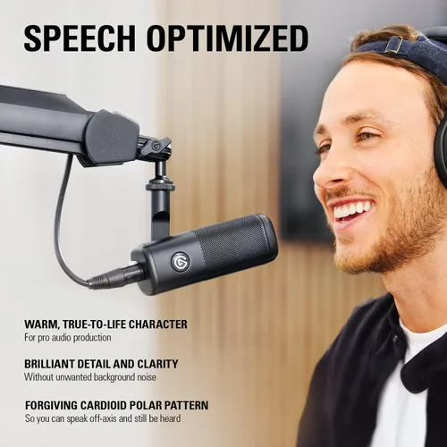 Miniatura 4 de Elgato Wave DX - Micrófono XLR dinámico, patrón cardioide, rechazo de ruido, optimizado para podcasting, streaming, transmisión, no requiere