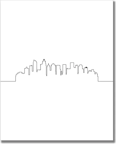 Miniatura 3 de Póster minimalista de Charlotte City Skyline - Juego de 2 fotos de arte (8 x 10)