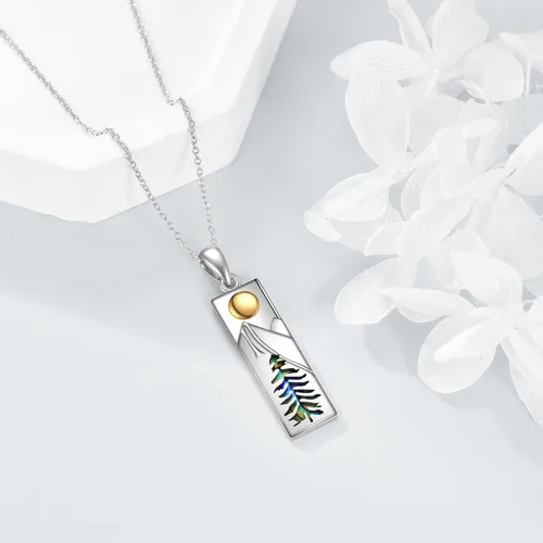 Miniatura 4 de YFN Collar de montaña para mujer, collar de plata de ley, regalo de joyería para esquiadores, excursionistas, campistas, escaladores y amantes