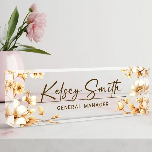 Miniatura 17 de Placa de Nombre Personalizada a Criterio, Placa de Escritorio de Acrílico, Decoración de Oficina para Mujeres y Hombres, Regalos de Agradecimiento