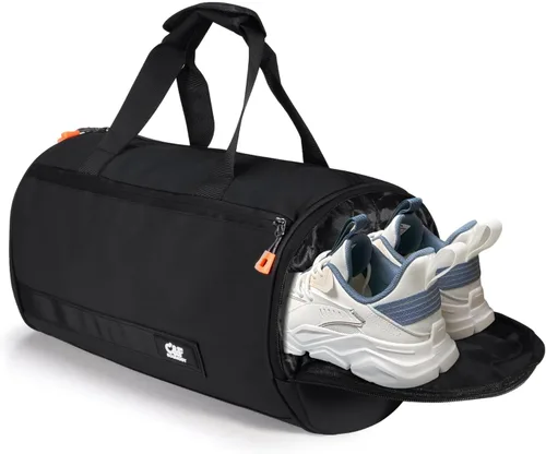 C&F BOGMOST Bolsa de viaje pequeña, bolsa deportiva compacta para gimnasio con compartimento para zapatos, bolsa de lona ligera para hombres y