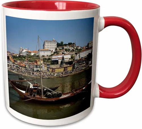 Miniatura 9 de 3dRose Taza de café, tamaño - 11oz - Portugal, Porto, barco con barriles de vino en el río Duero Walter Bibikow - Barcos - divertido regalo de taza
