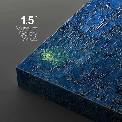Miniatura 4 de Lienzo decorativo para pared - cuadro con estampado Giclée para decoración del hogar Noche estrellada sobre el Ródano