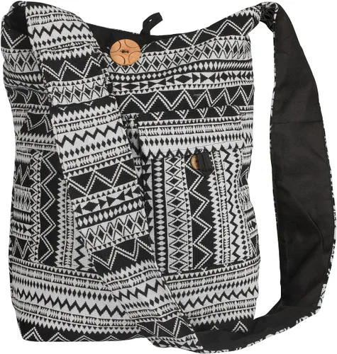 Tribe Azure - Bolso bandolera grande tipo hobo para el hombro, con compartimento, bolsillos funcionales, cremallera, viajes, mercado, manta