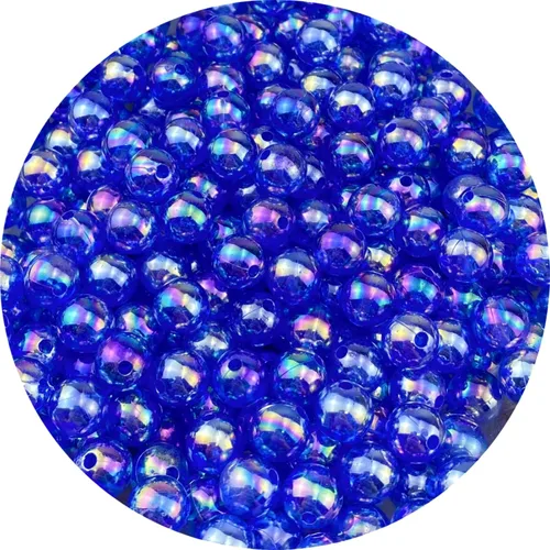 Miniatura 36 de 1000 piezas de cuentas redondas de acrílico de 6 mm, colores AB, cuentas espaciadoras redondas para aretes, pulseras, collares, llaveros, joyería