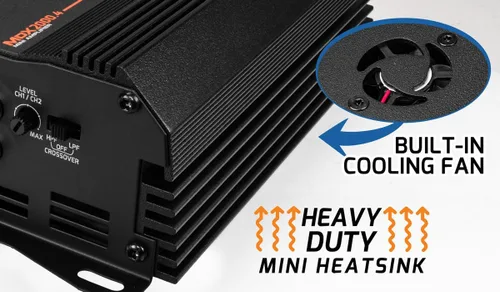 Miniatura 5 de PRV Audio MDX2000.4 Amplificador de Audio para Automóvil Mini de 4 Canales de 2 Ohmios 4 x 500 Vatios RMS a 2 Ohmios - Amplificador Puenteable