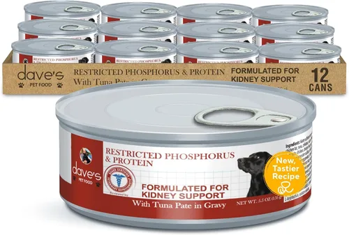 Miniatura 13 de Dave's Pet Food Kidney Care - Alimento para perros (paté de atún), nueva receta. Alimento húmedo renal para perros, bajo en fósforo, soporte renal