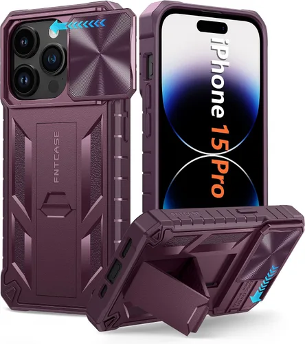 Miniatura 28 de FNTCASE for iPhone 11-Pro Phone Case: Military Grade Drop Proof Mobile Cover with Kickstand & Slide Rugged Shockproof Bumper Heavy Duty Protector