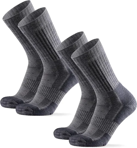 DANISH ENURANCE Calcetines de senderismo para exteriores, lana merina, hombres y mujeres, paquete de 2