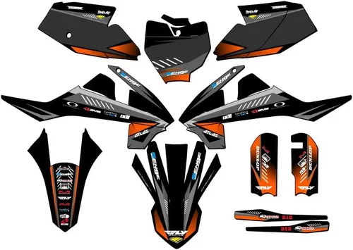Miniatura 7 de 2016-2018 SX 65 SURGE Black Senge Graphics Base Kit compatible con KTM
