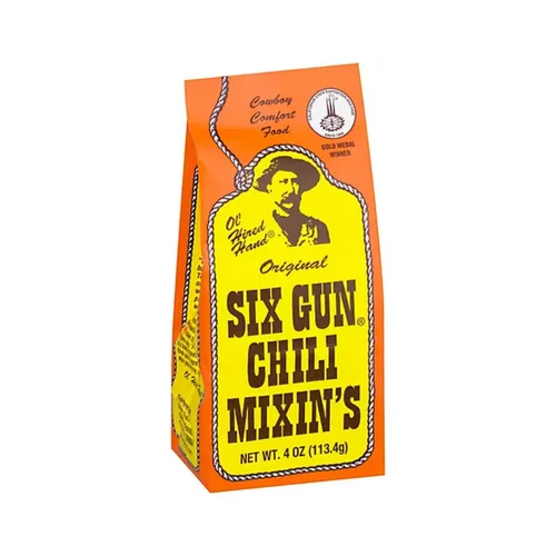 Six Gun Chili Original Mixin's - Auténtica mezcla de condimentos estilo Texas, paquete individual (4 onzas) | Receta galardonada de San Angelo | Sin