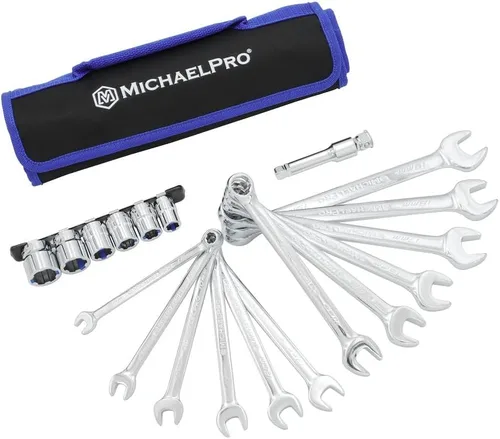 Miniatura 9 de MichaelPro Juego de Llaves Extractoras de Pernos de 7 Piezas, Llaves Desplazadas 45° Métricas 6-19mm, Extremo de Caja de 6 Puntos para Remoción