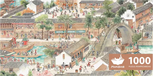 Miniatura 11 de Rompecabezas MOMIBOOK para Adultos 1000 Piezas Rompecabezas de Panda de Chengdu Guía, Imagen de Pintura Difícil Desafiante Duro Imposible