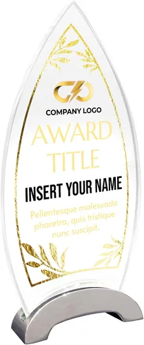 Miniatura 11 de Placa de vidrio personalizada de 9 1/4 pulgadas para premios y trofeos, premio personalizado para empleado del mes, jubilación, liderazgo y D1