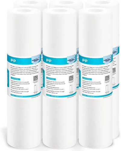 Miniatura 12 de Membrane Solutions 5 micras 10" x 2.5" cartucho de repuesto de filtro de agua de sedimento para cualquier filtro de agua 10 x 2.5 pulgadas Sistema