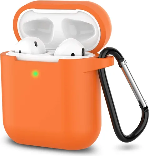 Miniatura 16 de Funda para AirPods de silicona, de protección completa, compatible con Apple AirPods 1 y 2, funda de carga inalámbrica y con cable