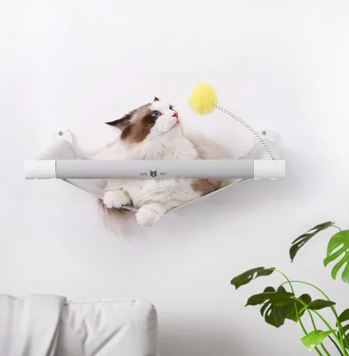 Miniatura 10 de SVD.PET Paquete de 2 escalones de pared para gatos, escaleras de escalada para gatos con almohadilla de fieltro reemplazable, estantes de escalada