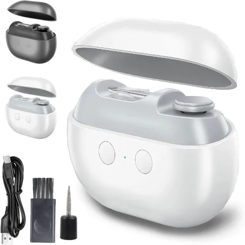 Miniatura 9 de Imwing - Cortaúñas eléctrico de fácil clip y pulidor 2 en 1 con luz LED, recortador seguro de dedos y uñas para personas mayores, niños, adultos