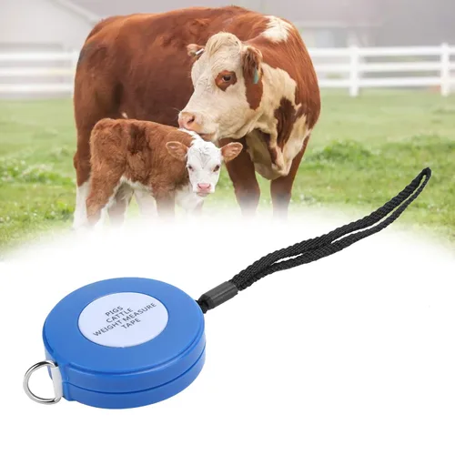 Miniatura 5 de Cinta métrica de peso de ganado, equipo de medición retráctil de animales de granja de 8.2 ft, parte del cuerpo de cerdo, circunferencias
