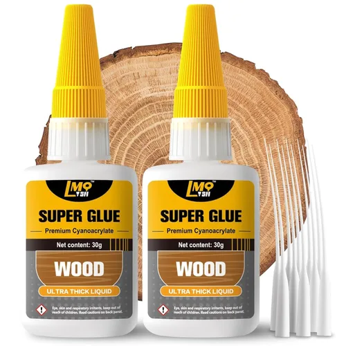 Miniatura 26 de Superpegamento líquido para madera, adhesivo de cianoacrilato instantáneo transparente para manualidades de madera, reparación de carpintería