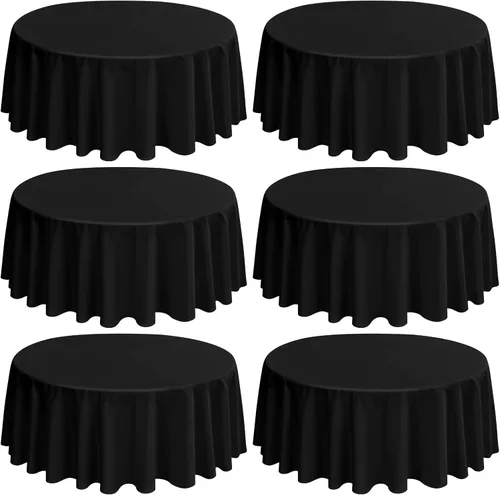 Miniatura 261 de Paquete de 10 manteles de poliéster de 60 x 102 pulgadas, manteles de poliéster beige para mesas rectangulares de 6 pies, resistentes a las manchas