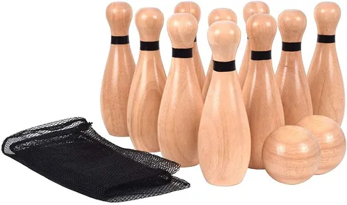 Miniatura 3 de Long game NI-ROU - Juego de bolos de césped gigante para exteriores, conjunto de césped de madera y goma, divertidos juegos deportivos